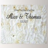 Lofaris Simple White Flowers And Peaceful Wedding Backdrop